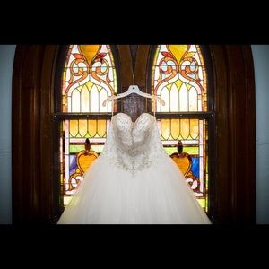 David bridal ball gown wedding dress